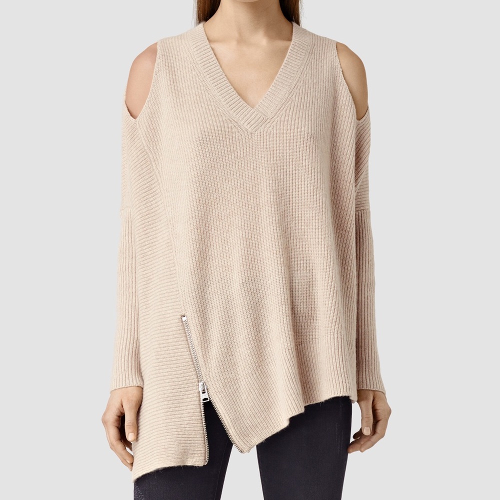 AllSaints Able Open Shoulder Sweater